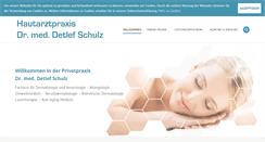 Desktop Screenshot of hautarzt-schulz.de